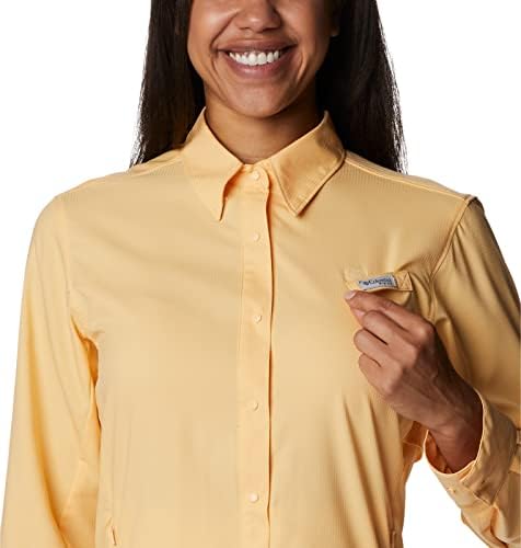 Camisa de manga comprida Tamiami II da Columbia, manteiga de cacau, mais de 3x