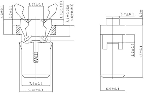 AGOUNOD MICRO SWITCH 100PCS PR-001 trava de trava de porta pequena para MS Air Condicionador Configuração