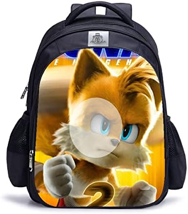 Soniccc Backpack Travel Bag Daypack Hedgehog Saco de ombro com bolsos laterais