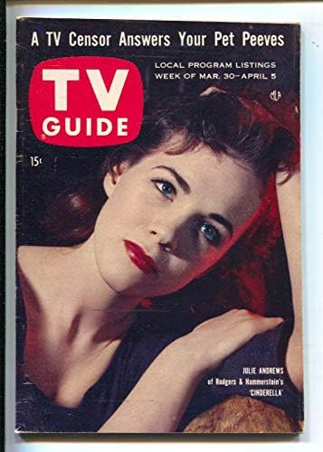 Guia de TV 3/30/1957-Cinderela-Julie Andrews Cover-Illinois-No-News Stand cópia-vf-