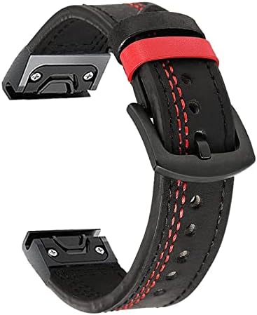 Ilazi Sport Leather Watch Band Strap for Garmin Fenix ​​6x 6 Pro 5x 5 Plus 3 HR 935 945 22 26mm EasyFit