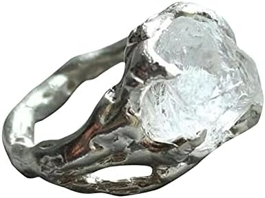Anéis personalizados de Yistu para mulheres irregulares 512 Tamanho do hip-hop de cristal imitação criativa Personalidade anéis de anel de fantasia anéis de jóias