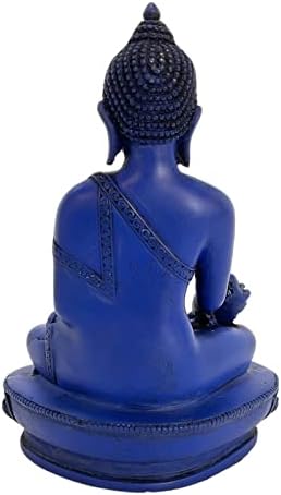 Companhia de comércio de pináculos Peak Lapis Blue Sitting Medicine Buda Buddha Feliz 5,5 polegadas feitas no budismo do Nepal