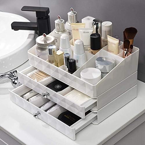Caixa de armazenamento UXZDX - Organizador de maquiagem à prova de poeira, armazenamento de cosméticos e jóias