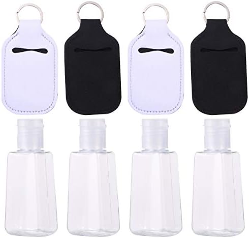 Garrafas de viagens de silicone doiTool 8pcs tamanhos de garrafa de garrafa Os suportes de chaveiro reabastecidos