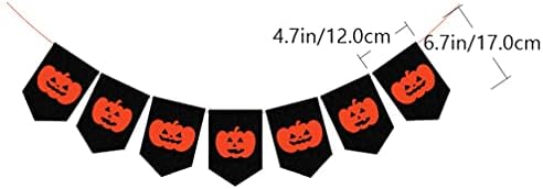 AMOSFUN BLACK GARLANHA DE HALLOWEEN decoração delicada bandeira pendurada bandeira de Halloween Black Flower