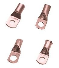 Crimp/Solder Lug, Stud de 1/4 de polegada, cobre, 4 awg pk 5