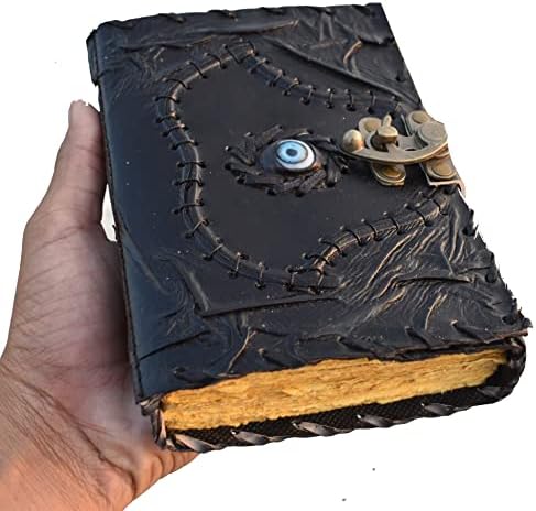 PL Pearl Leather Hocus Pocus Decor Book of Shadows Vintage Eye Journal Hocus Pocus Livro de Spell Halloween