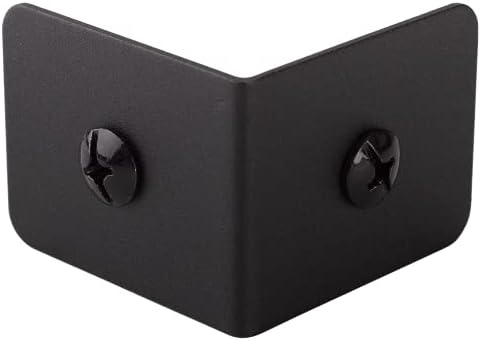 Keenkee 4 Set Metal Corner Protectores para móveis, suportes decorativos de canto preto para madeira, caixas,