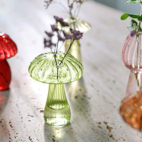 Vaso decorativo de cogumelos hafhef, vaso de flores delicado, decoração da sala cottagecore, vaso de