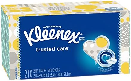 Kleenex confiava em tecidos faciais todos os dias, caixa plana, contagem de 210
