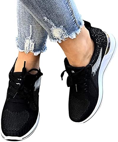 Fitness Leisure Breathable Running Trainer Casual Women Mesh Shoes Sneakers Rhinestone Sneakers for