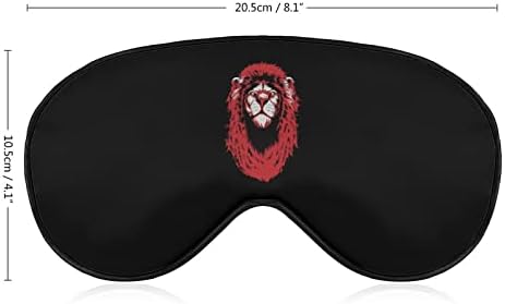 Red Hair Lion Head Máscara com alça ajustável para homens e mulheres noite de viagem para dormir uma