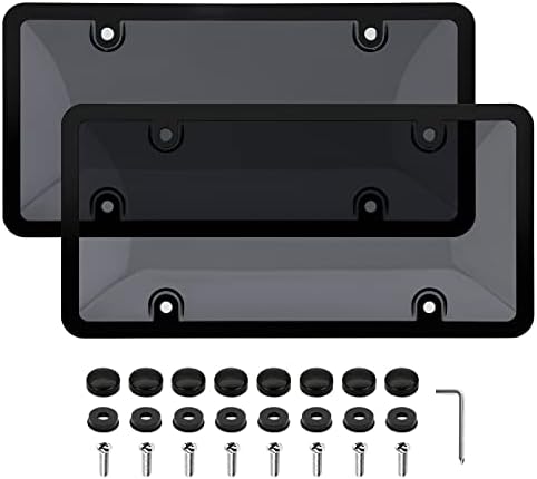 Quadro de placa de placa de plástico preto ewbn, tampa preta da placa de placa fumada preta, estrutura da placa e tampa da placa, suporte da placa, tampa da placa fumada.