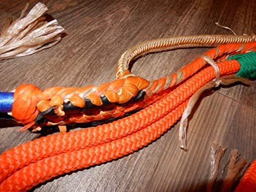 Alligator Bull Rope Orange Nylon Pro 9x7 LH 3/4 x 3/4 'Soft Ept Bull Ropes - Bull Riding 16'