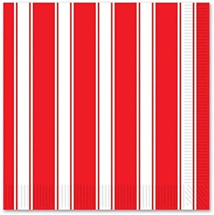 Red e White Stripes Design Beverage Guardy