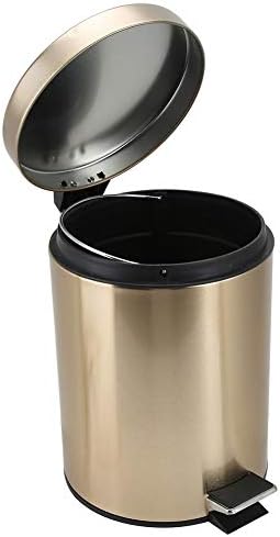 Klhhg aço inoxidável lixo pode lixo de lixo lixo lixo com tampa para cozinha de banheiro