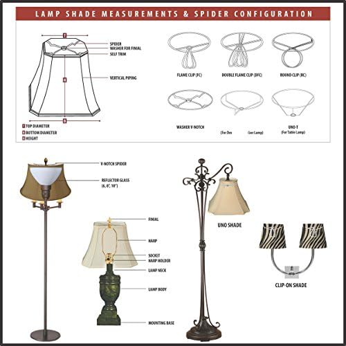 Royal Designs, Inc. True Bell Clip-On Chandelier Lamp Shade, 2,5 x 5 x 4,25, Borgonha