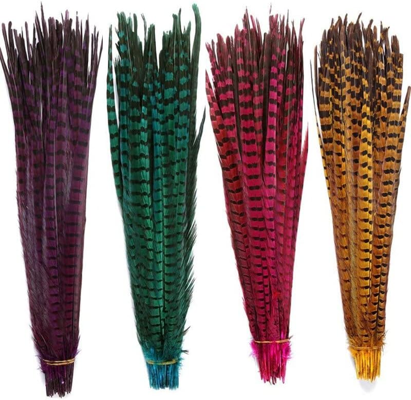 40-45cm de 16 a 18 polegadas; Penas de cauda de faisão de toque para artesanato preto branco longo faisão natural penas de decoração plunse plumas - 10 peças