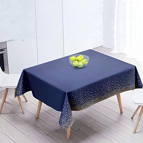 Rosydecor 2 pacote azul com pontos de ouro toneladas de mesa de mesa plástico toneladas de mesa