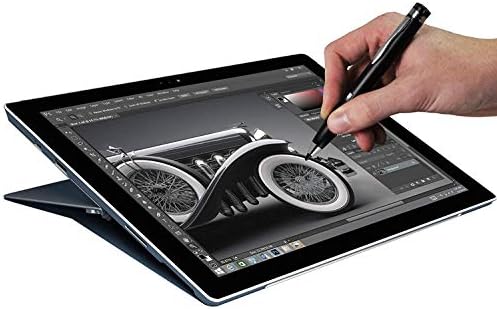 Broonel Silver Mini Fine Point Digital Active Stylus Pen compatível com o laptop Full 14.1 Full HD Windows 10