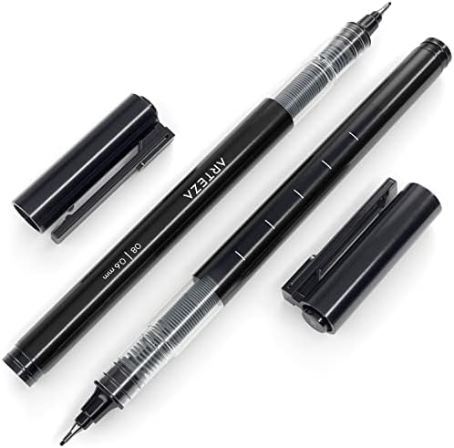 Marcadores permanentes de cor Arteza, conjunto de 40, 4 canetas de tinta de micro-linha de cores clássicas,