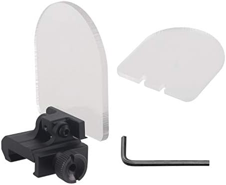 Toopmount Sight Protector de 3 mm de alto impacto Protetor de proteção arredondada lente dobrável tampa escudos protetor de visão montado em trilho 20 mm de lente de escopo transparente transparente protetor