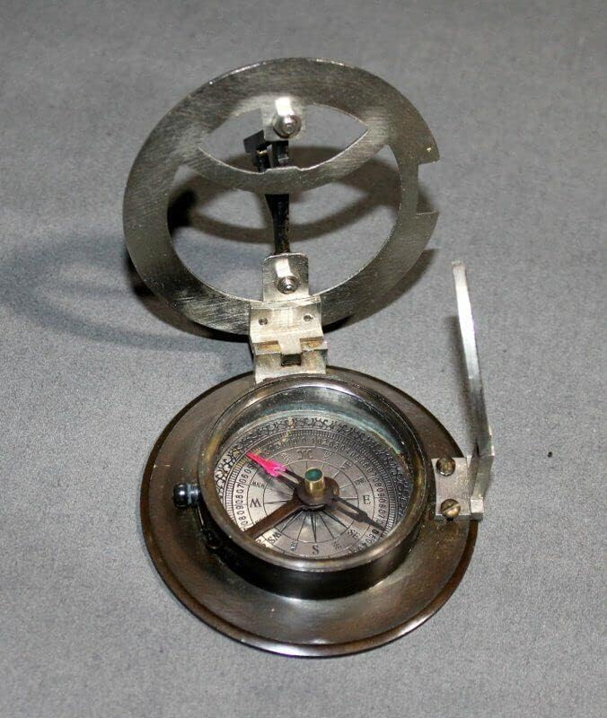 Vintage Solid Brass Sundial Compass vintage Marine Home & Office Decor Decor Handmade Pocket Compass âncora