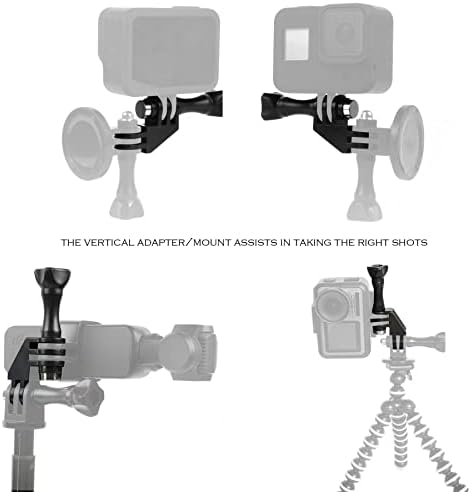 Adaptador de direção de 90 graus Niewalda para GoPro, Montagem do cotovelo/montagem vertical para GoPro com