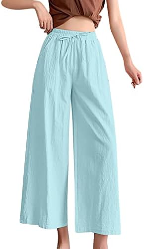 Tops de manga curta feminina Tops de cor sólida de cintura alta confortável calça elástica sólida Mulheres