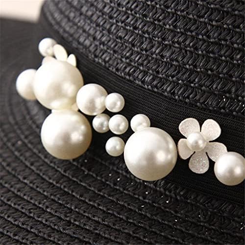 Adquirir chapéus de primavera no verão para mulheres miçangas de flores largas jazz panamá chapéu de sol visor de praia