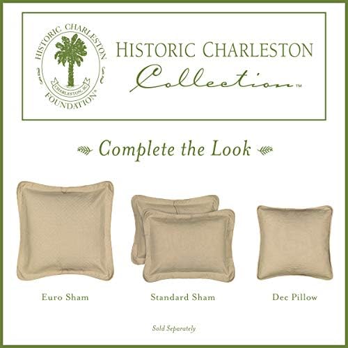 Conjunto de cama de colcha Waverly - Charleston Chirp 3 peças Quilted Reversível Coverlet de colchas, rei, mamão, multicolor