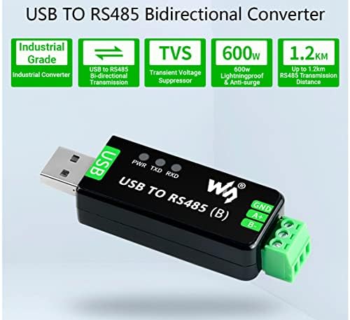 Adaptador bidirecional de conversor USB a RS485 Industrial, Chip Original Chip TVs a bordo / diodos de fusível / proteção reastável, 300bps-3MbpsBaudRatesupport Linux, Android, Wince, Win10 / 8.1 / 8 /7 / XP