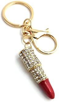 Lipstick Keychain Maquiagem Presente de esteticista Sparkling shingone Bling Backpack Key FOB