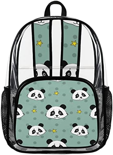 Bisibuy Cartoon Animal Panda Clear Backpack Stadium Aprovado