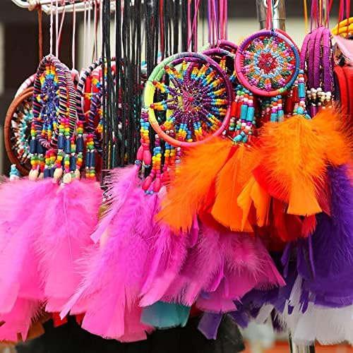 Penas de peru coloridas para artesanato de bricolage de 4-6 polegadas de sonho de sonho de penas coloridas naturais