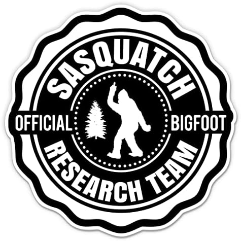Adesivos da equipe de pesquisa Sasquatch - 2 pacote de adesivos de 3 - vinil impermeável para carro, telefone, garrafa de água, laptop - decalques engraçados de Bigfoot