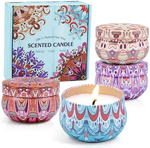 Conjunto de presentes de velas perfumadas, velas de cera de soja, velas de aromaterapia para casa,