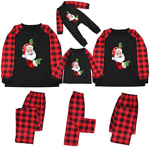 Família correspondência de pijamas de pijamas de palhetas de Natal correspondentes de Natal Conjunto de pijamas correspondentes para flocos de neve da família
