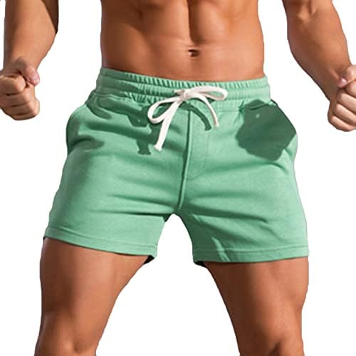 Mens Athletic Running Shorts Casa elástica de cordão elástico shorts de ginástica rápida de ginástica seca para homens com bolso