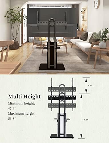TV Stand With Media Pallet Universal TV Stand Ajuste Ajuste Visual Rotação de TV Montagem ajustada de 32 polegadas