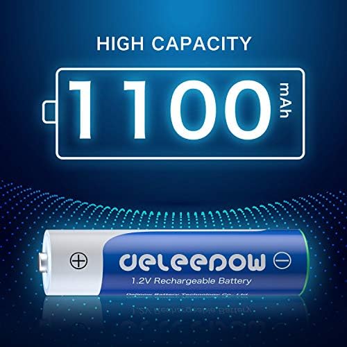 Bapas AAA AAA de DeLeepow 1100mAh Ni-MH AAA Bateria recarregável 1.2V Triple uma baterias recarregáveis