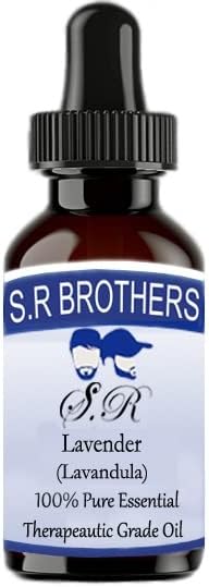 S.R Brothers Lavender Pure & Natural Teleapeautic Indical Ishelply Oil com conta -gotas 100ml