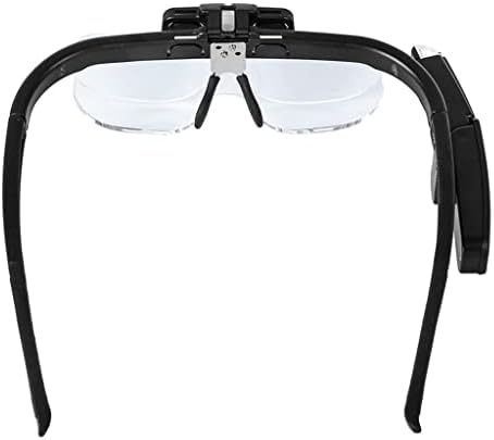 Vidro de lupa de Trexd com óculos dobráveis ​​leves Reparação de ferramenta de leitura de lupa recarregável 3 lentes ajustáveis