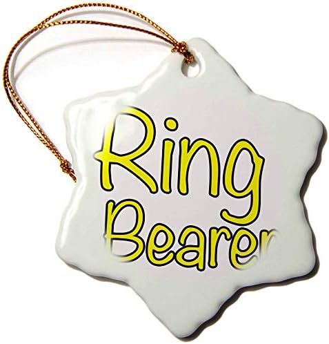 Portador de anel 3drose - portador de anel amarelo - ornamentos