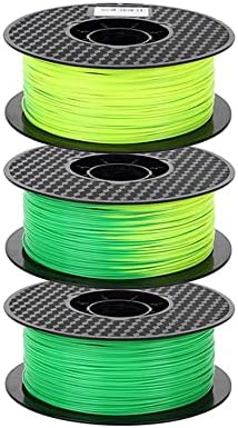 Impressora 3D Verde para amarelo Mudança com temperatura Filamento de impressora 3D PLA 1,75