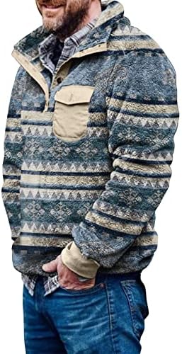 Mulheres de masculino e pulôveres de pólo com bolsos botões AZTEC suétes tops suéteres de férias moletom para homens primavera