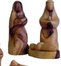 Presentes cristãos Conjunto de Natividade de madeira de oliveira sem rosto - Feito em Belém