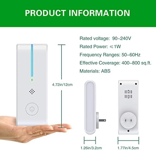Mini plug-in de purificador de ar para casa, purificador de ar portátil de ar adequado para quarto, quarto, cozinha, vaso sanitário, sala de estimação, presente de quarto