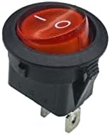 Interruptor do balancim 20pcs/lote kcd1-102 redondo 23mm Button spst 2pin snap-in/desligar o interruptor do